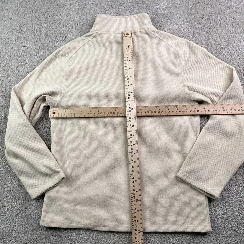 The Black Dog Fleece Pullover Kids Large Tan Waffle Knit Quarter Zip Coastal
